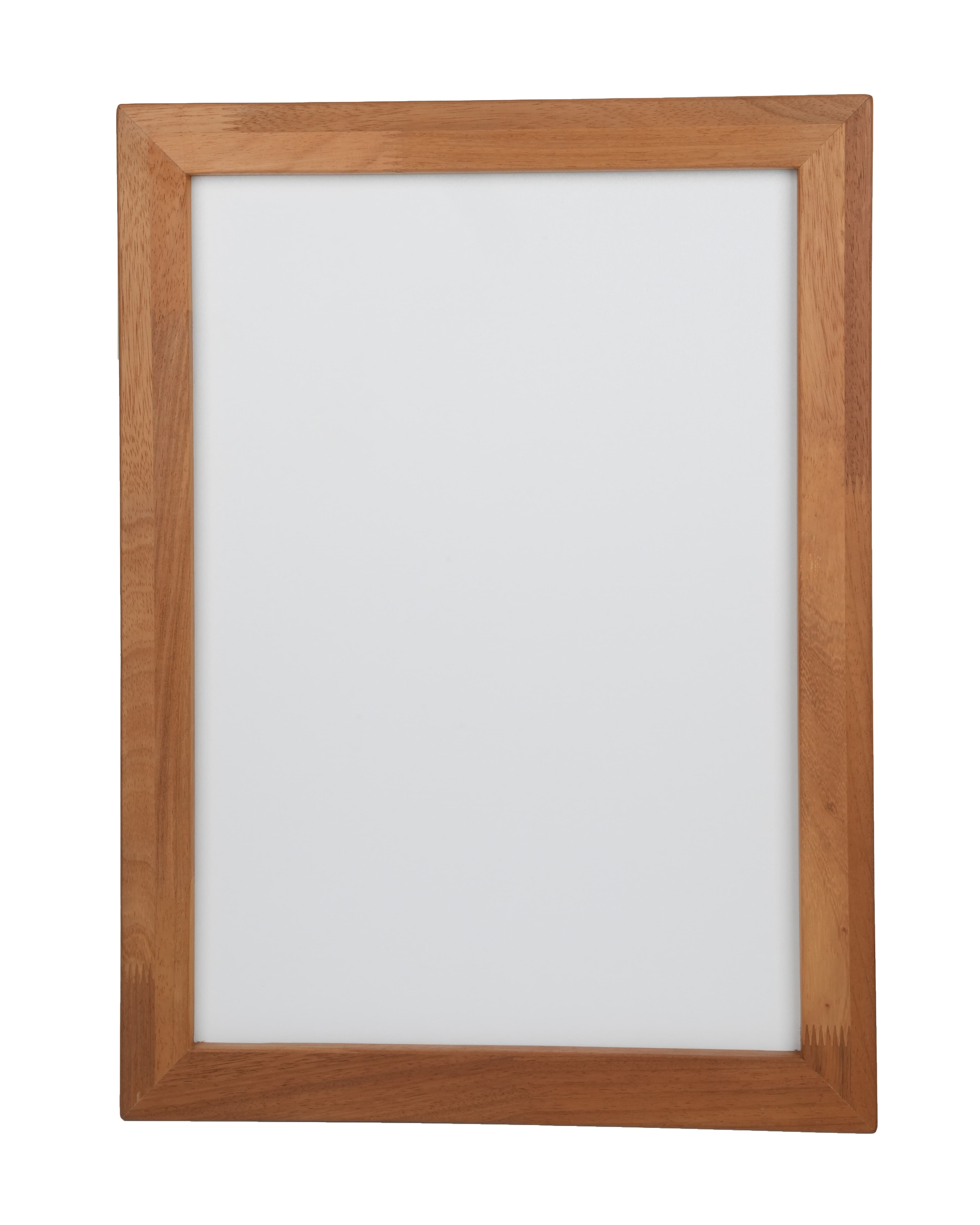 Modern Siyah Beyaz LED İroko Çerçeve – 4 cm Masif Ahşap Aydınlatmalı Duvar Tablosu
