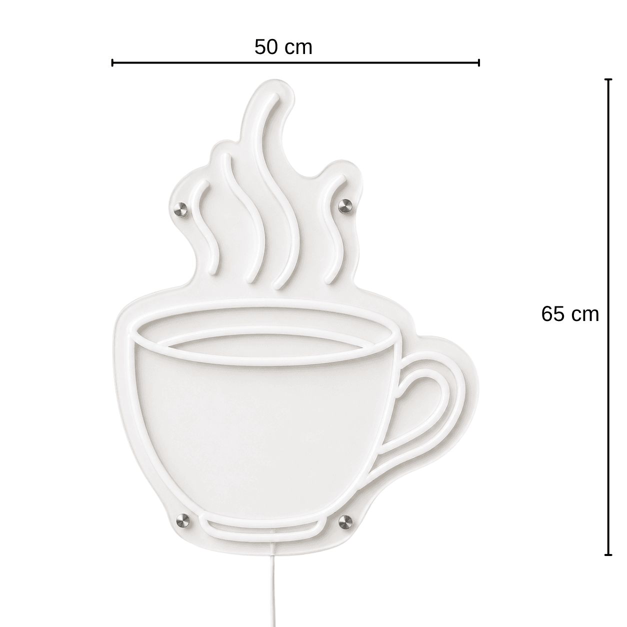 Kahve Neon led 1.Nesil Neon Led 50x65 cm