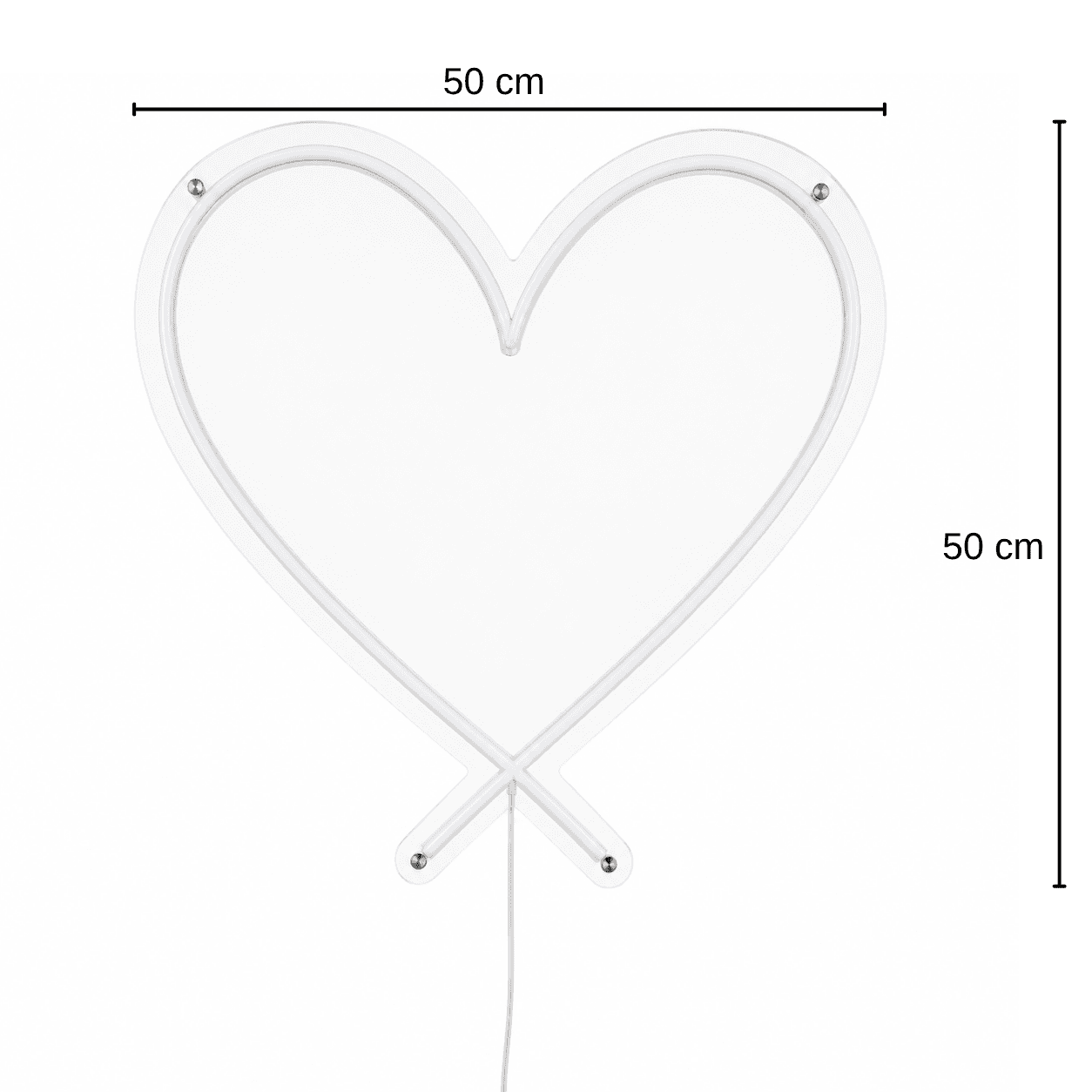 Kalp Neon led 1.Nesil Neon Led 50x50 cm