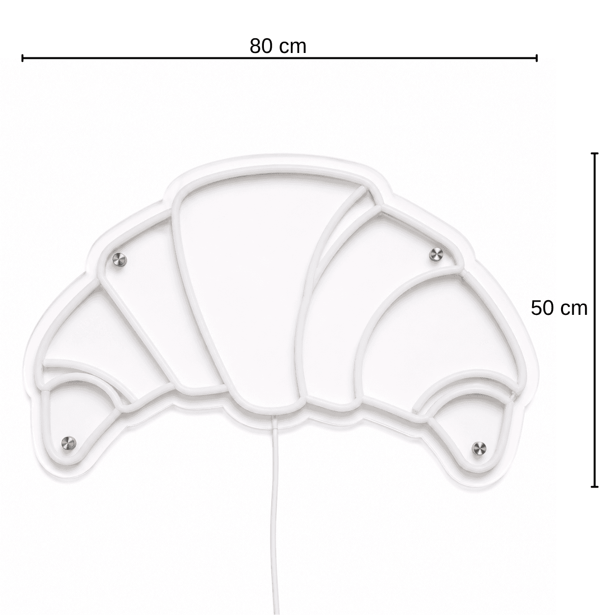 Kruvasan Neon led 1.Nesil Neon Led 50z80 cm