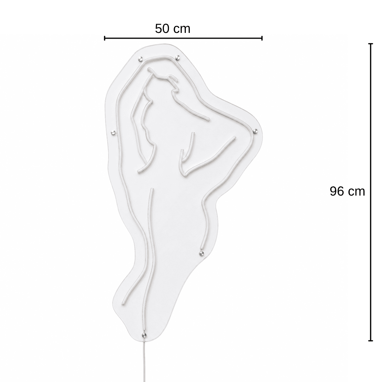 Modern Line Art Duvar Süsü Neon led 1.Nesil Neon Led 50x96 cm