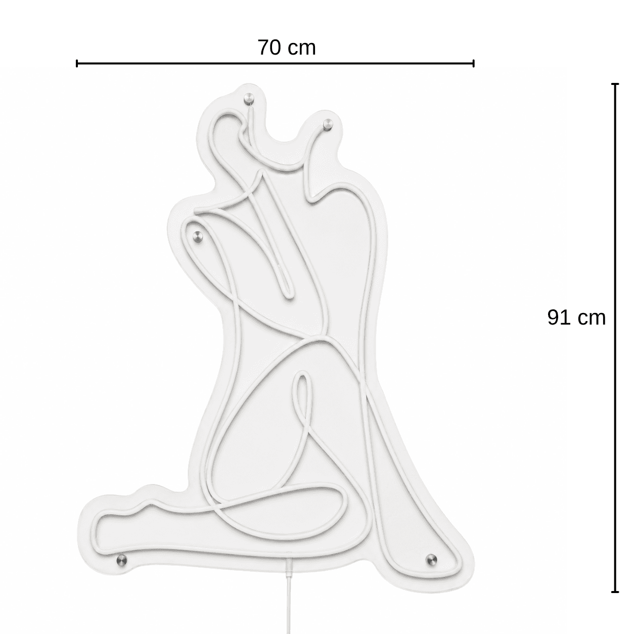 Tek Çizgi Kadın Figürü Neon led 1.Nesil Neon Led 70x91 cm