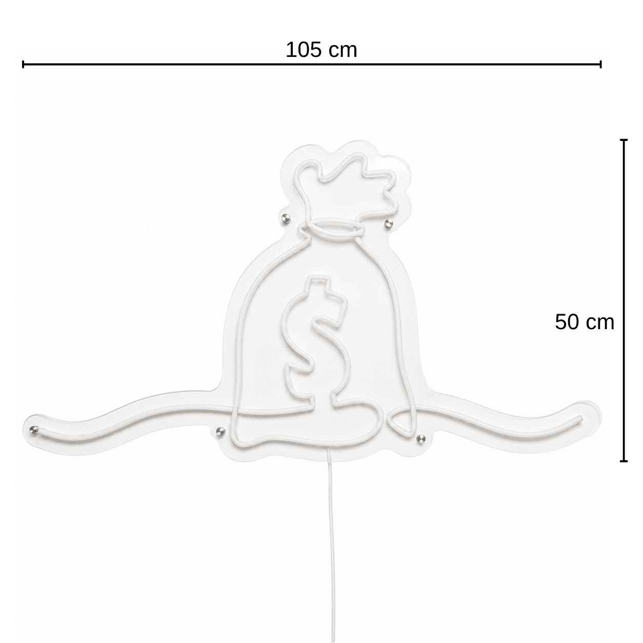 Money Bag Neon Tabela 1.Nesil Neon Led 105x50cm