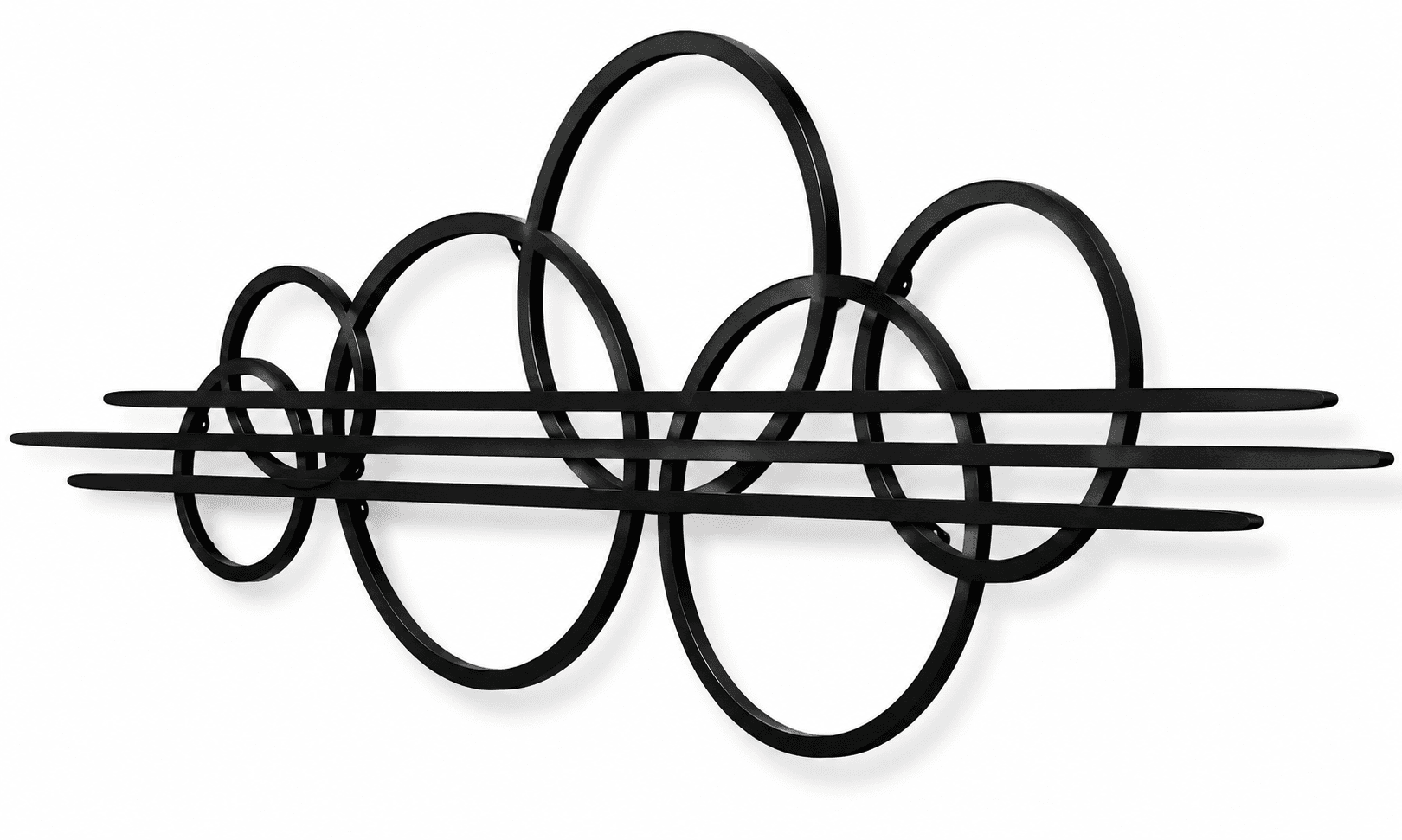 Minimalist Geometrik Metal Duvar Dekoru . Modern Daire Tasarımı