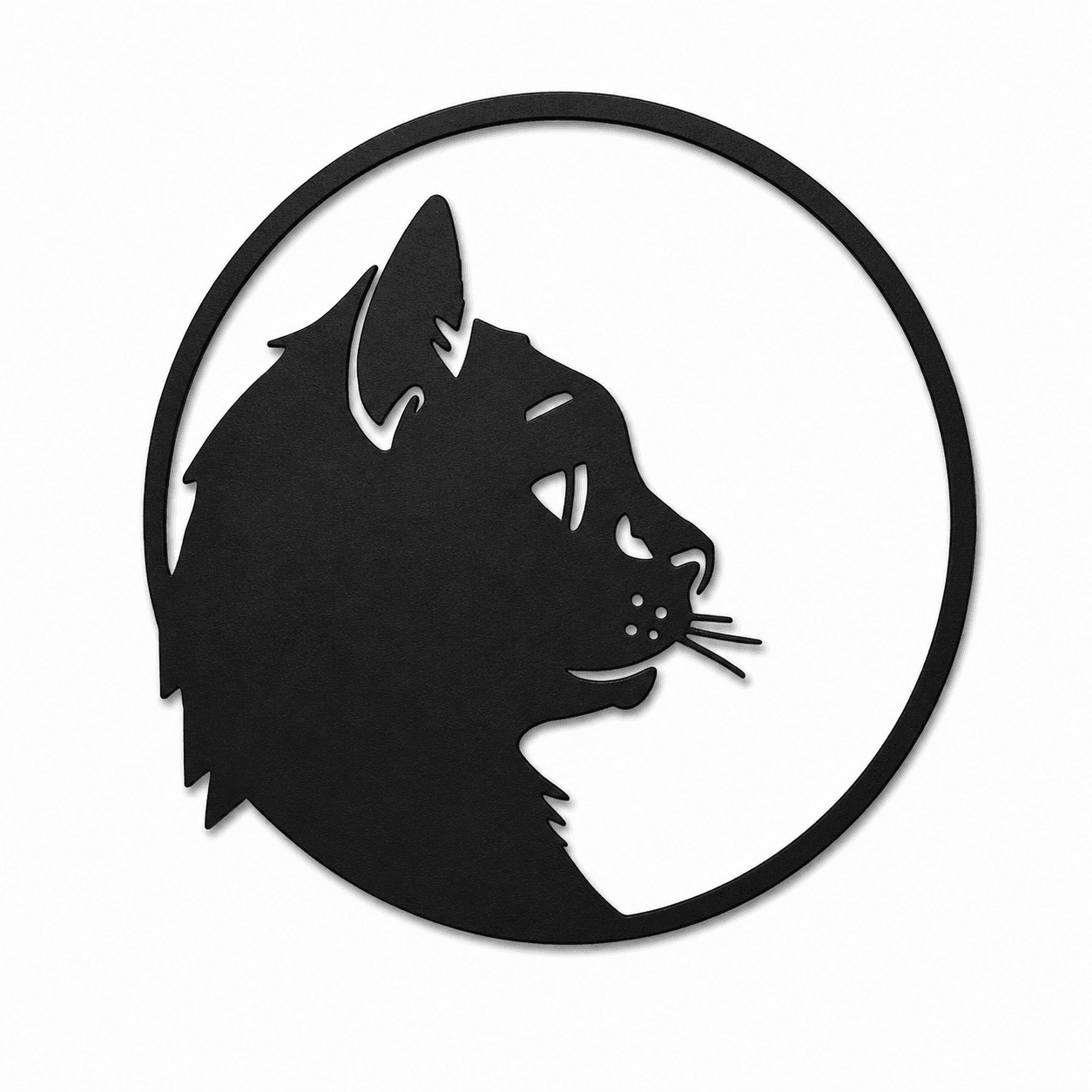 Kedi Profili Metal Duvar Süsü ,Minimal Ev ve Ofis Dekoru