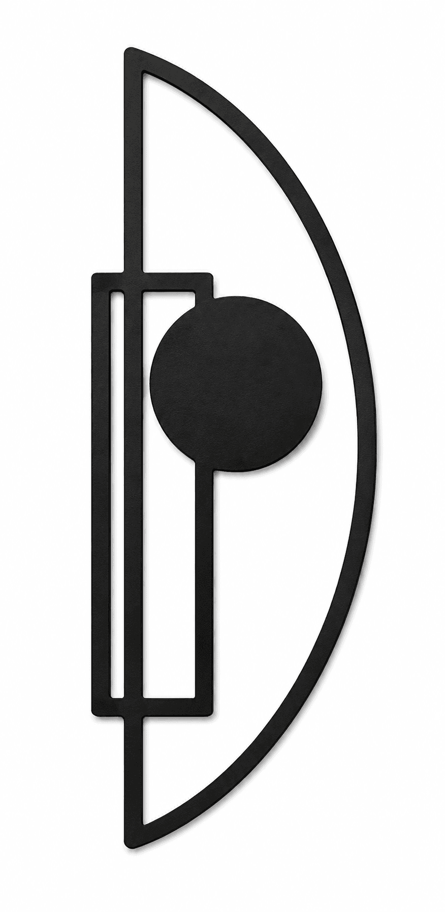 Bauhaus Metal Duvar Sanatı ,Geometrik Minimalist Ev Dekoru