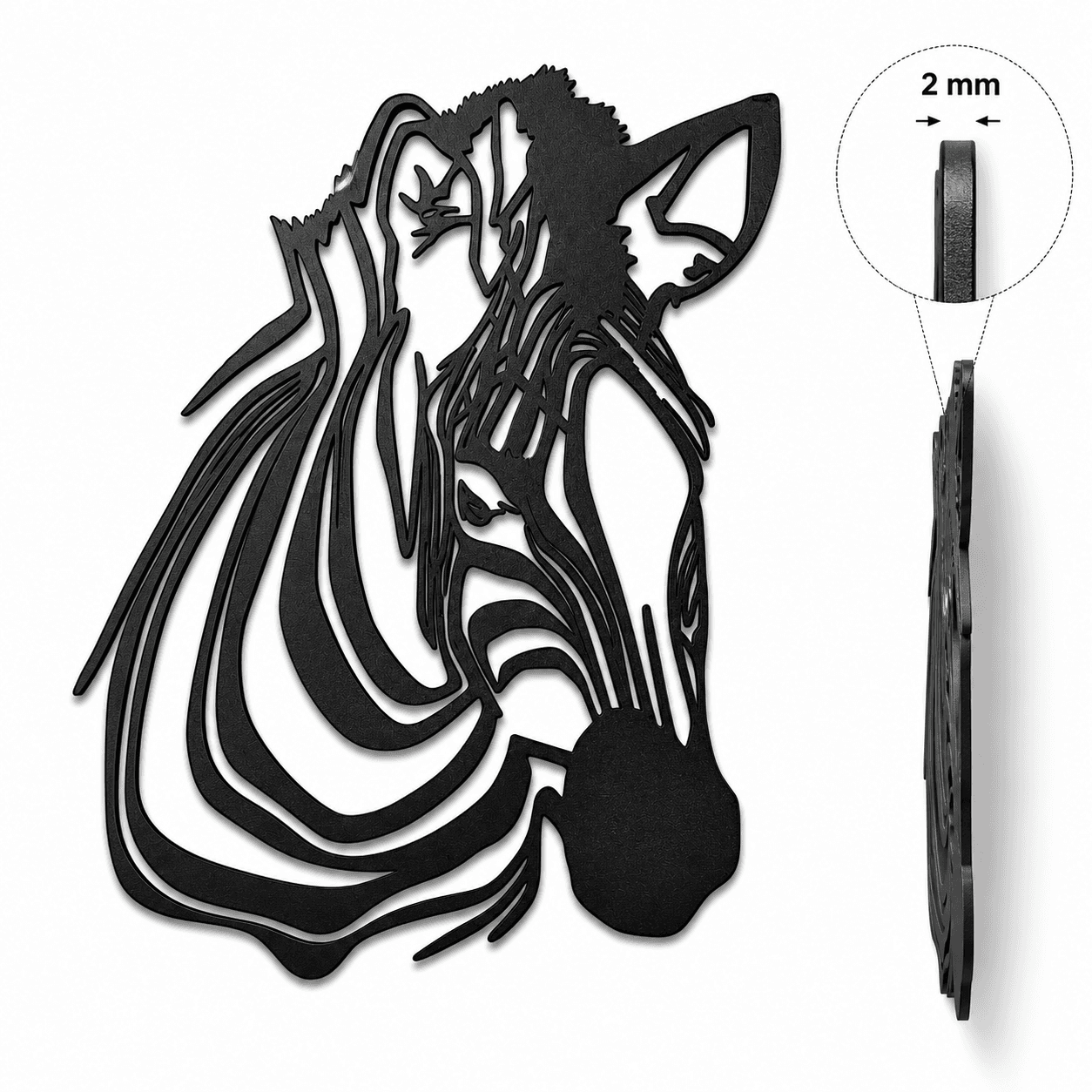 Dekoratif Zebra Metal Tablosu ,Safari Temalı Duvar Dekoru