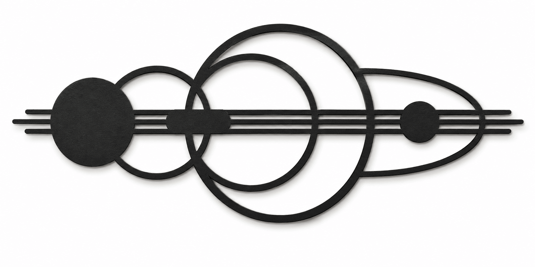 Modern Daire Desenli Metal Duvar Dekoru ,Çağdaş Ev Dekorasyonu