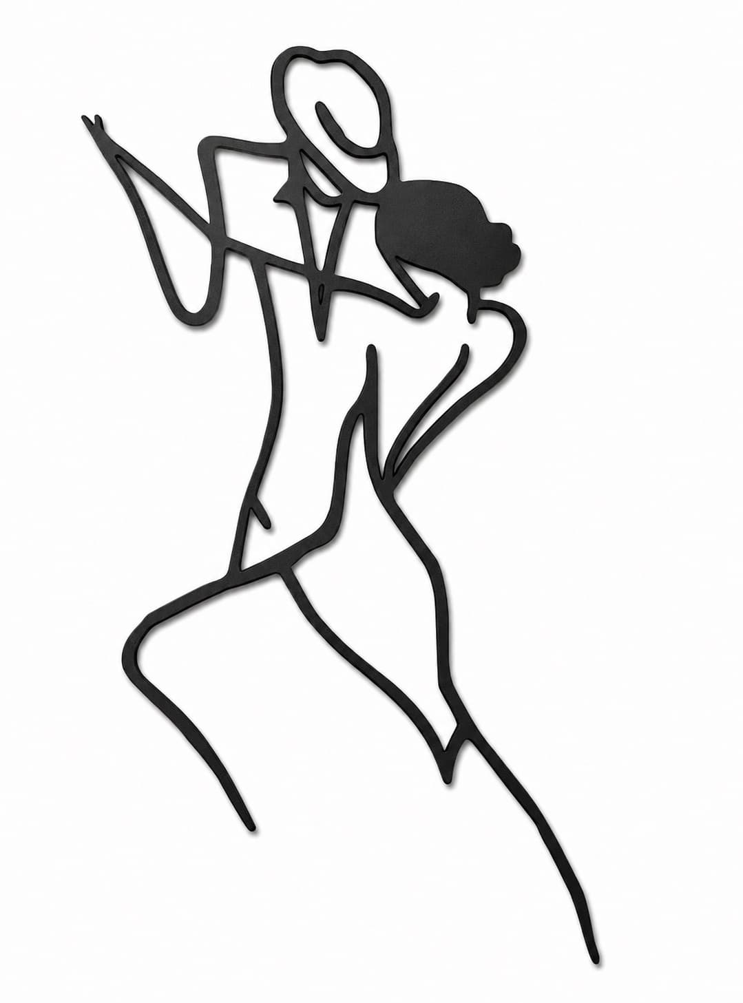 Tek Çizgi Kadın Metal Duvar Dekoru ,Modern Line Art Metal Tablo
