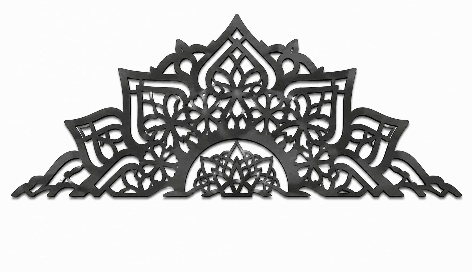 Geometrik Mandala Metal Tablo, 2 mm Metal Duvar Süsü, Lazer Kesim Metal Sanatı