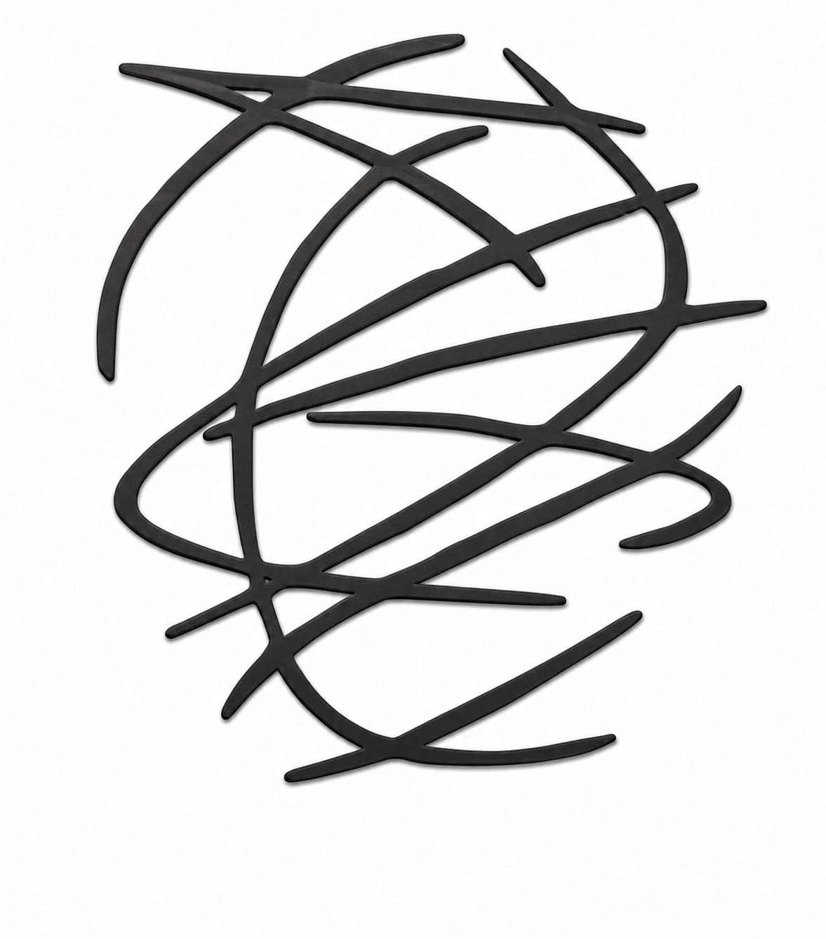 Minimalist Line Art Duvar Süsü, 2 mm Metal Duvar Dekoru, Lazer Kesim Siyah Metal Sanatı