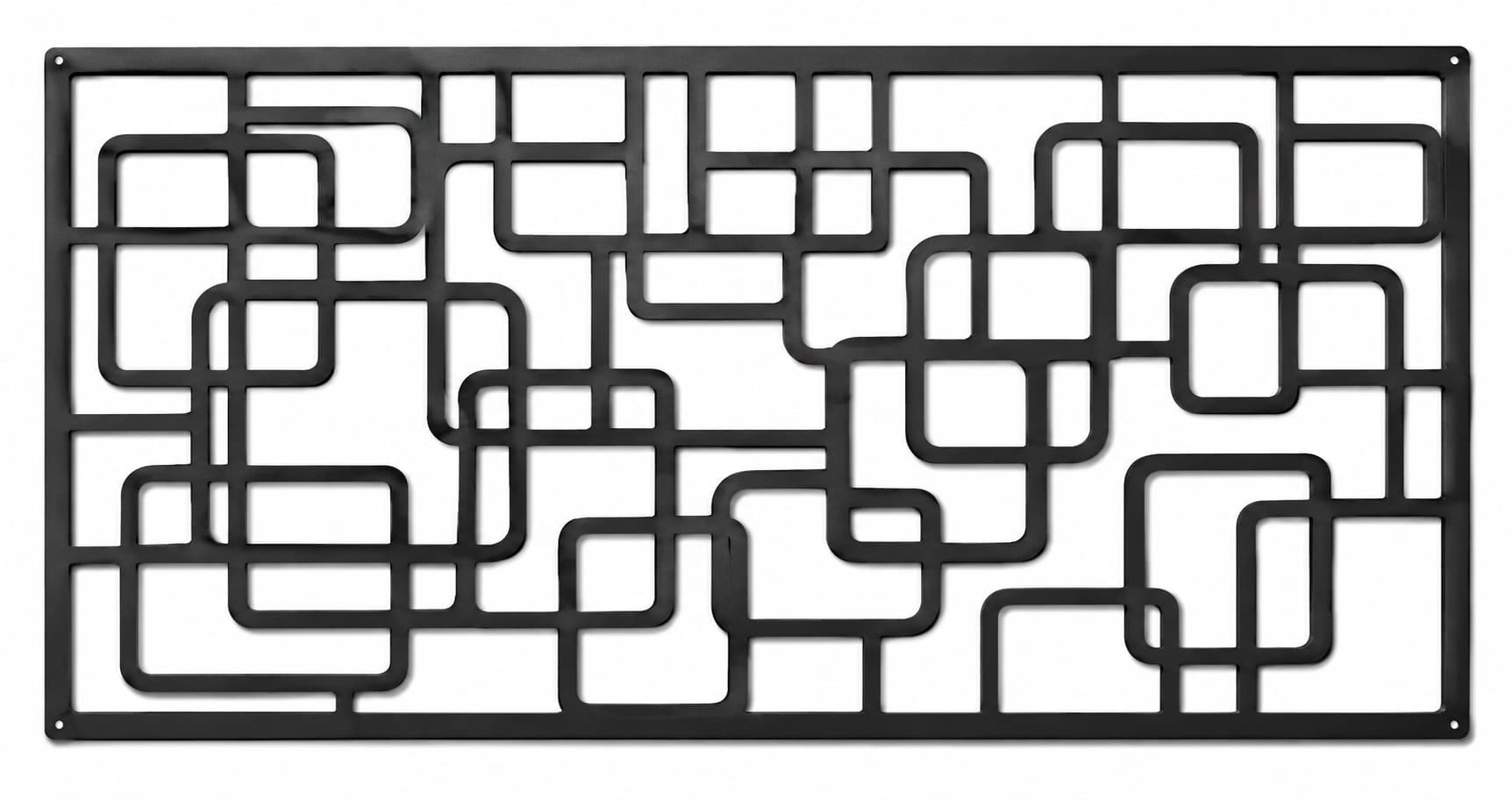 Dikdörtgen Geometrik Panel, 2 mm Metal Duvar Süsü