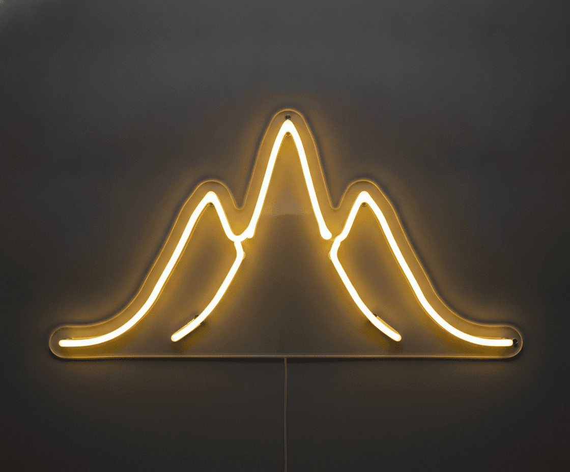 Mountain Neon Duvar Dekoru, Doğa Temalı Modern LED Işık