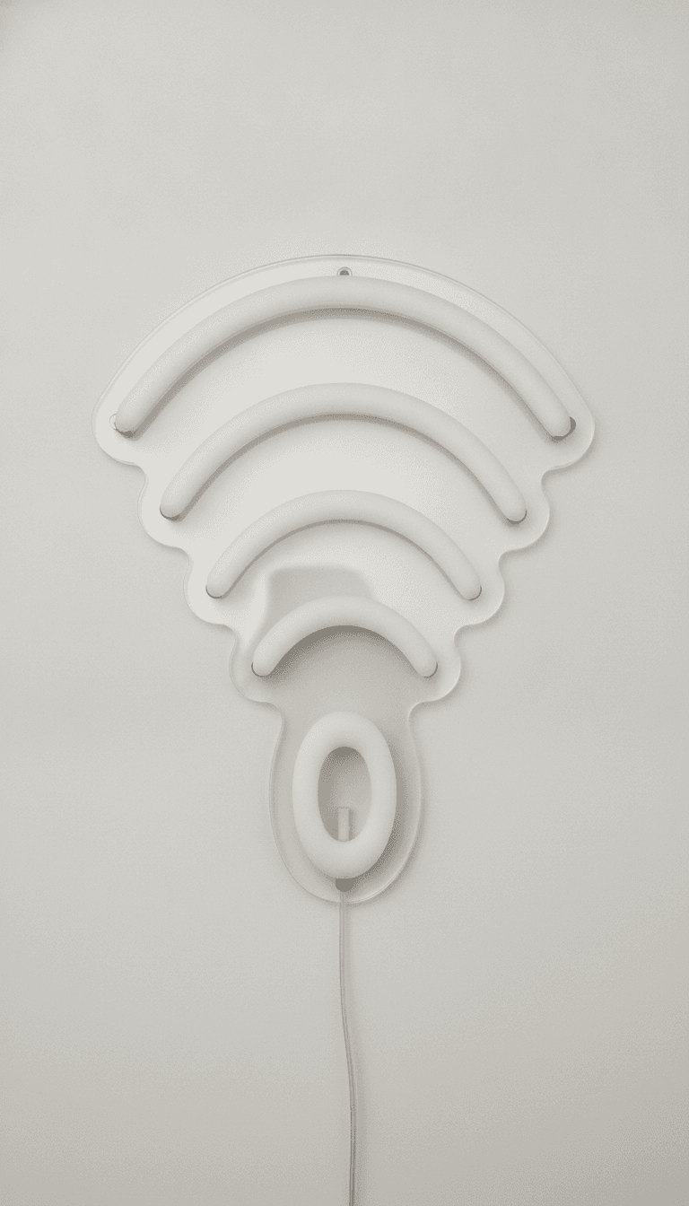 WiFi Neon Duvar Dekoru, Teknoloji Temalı Modern LED Işık