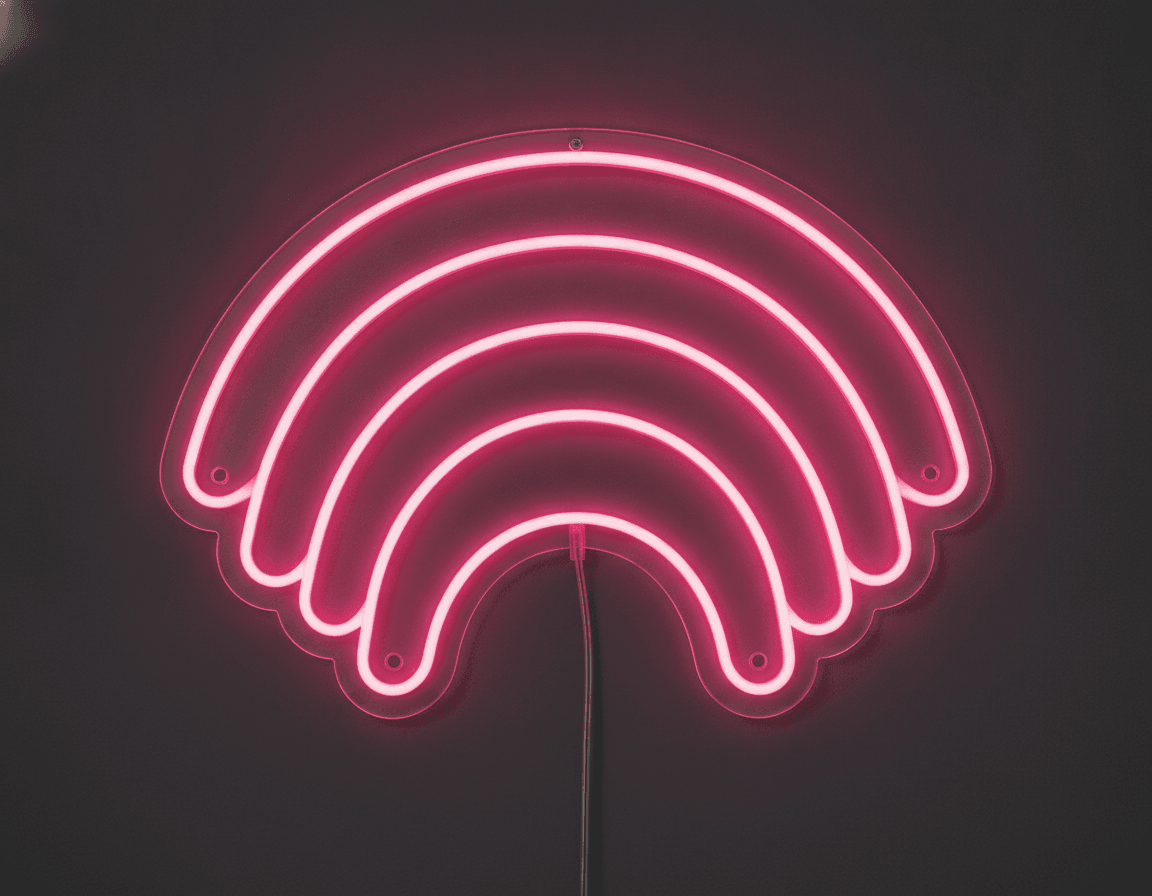 Rainbow Neon Duvar Dekoru, Boho ve Çocuk Odası Temalı LED Işık