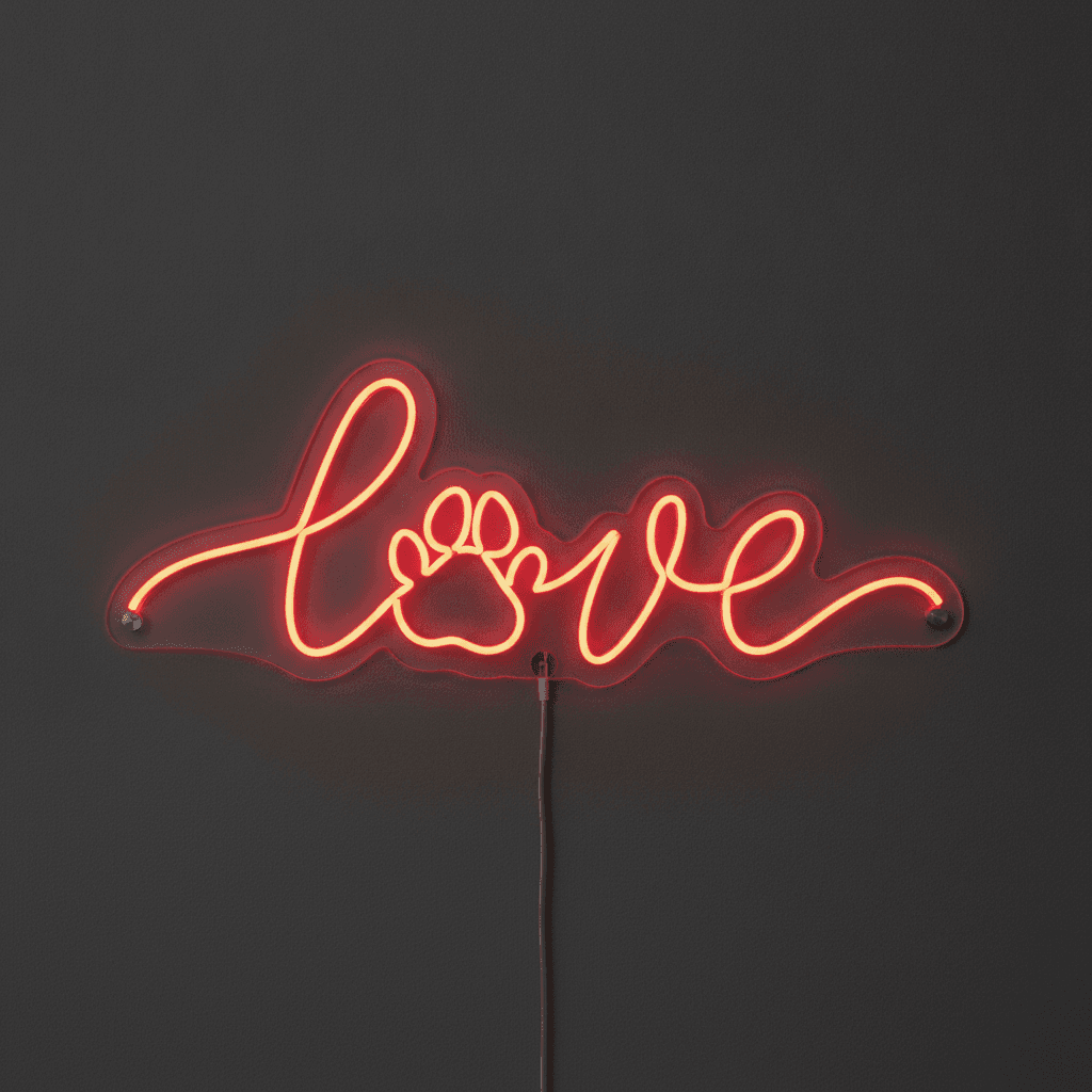 Pati Figürlü Modern Duvar Süsü 1.Nesil Neon Led 105x35cm