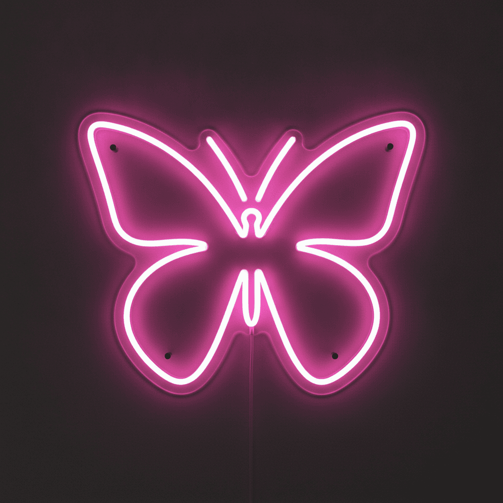 Kelebek Neon led 1.Nesil Neon Led 50x65 cm
