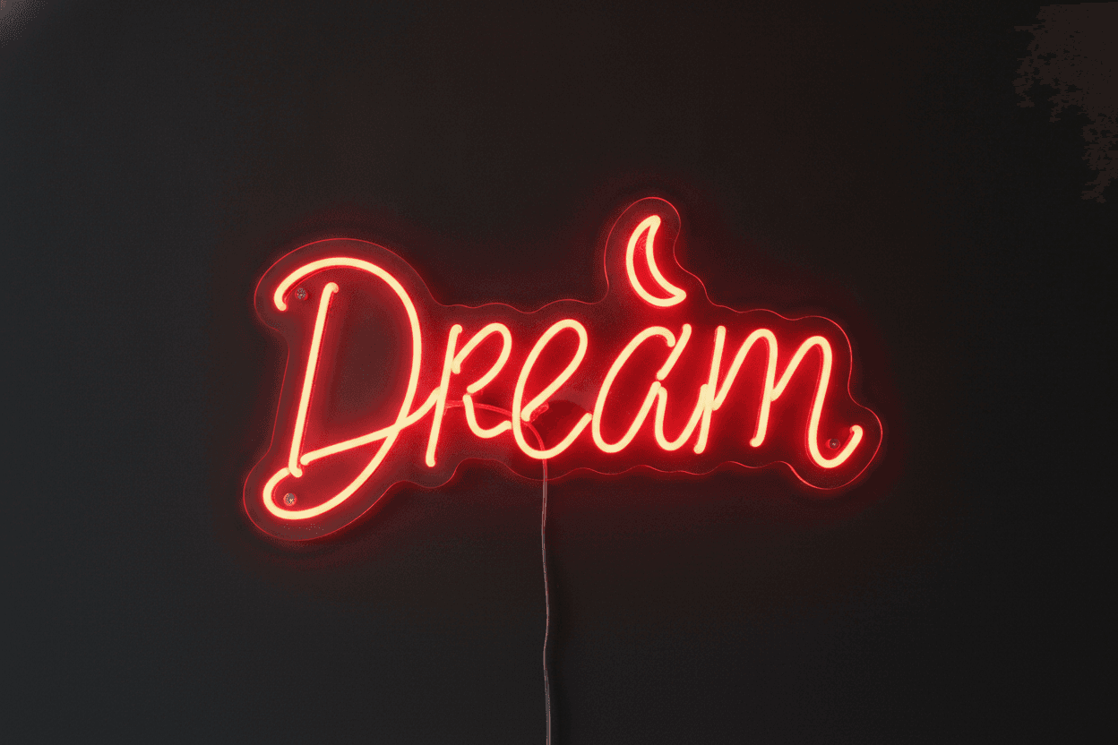 Dream Neon Duvar Dekoru, Moon Temalı Modern LED Işık