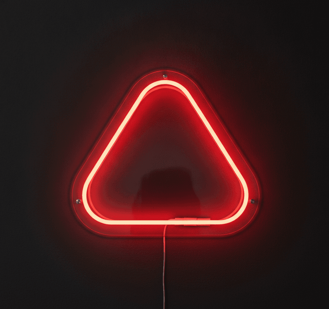 Minimal Üçgen Neon Duvar Dekoru, Geometrik Modern LED Işık