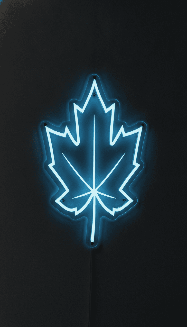 Akçaağaç Yaprağı Neon LED Duvar Lambası, Minimal Maple Leaf Neon Tabela