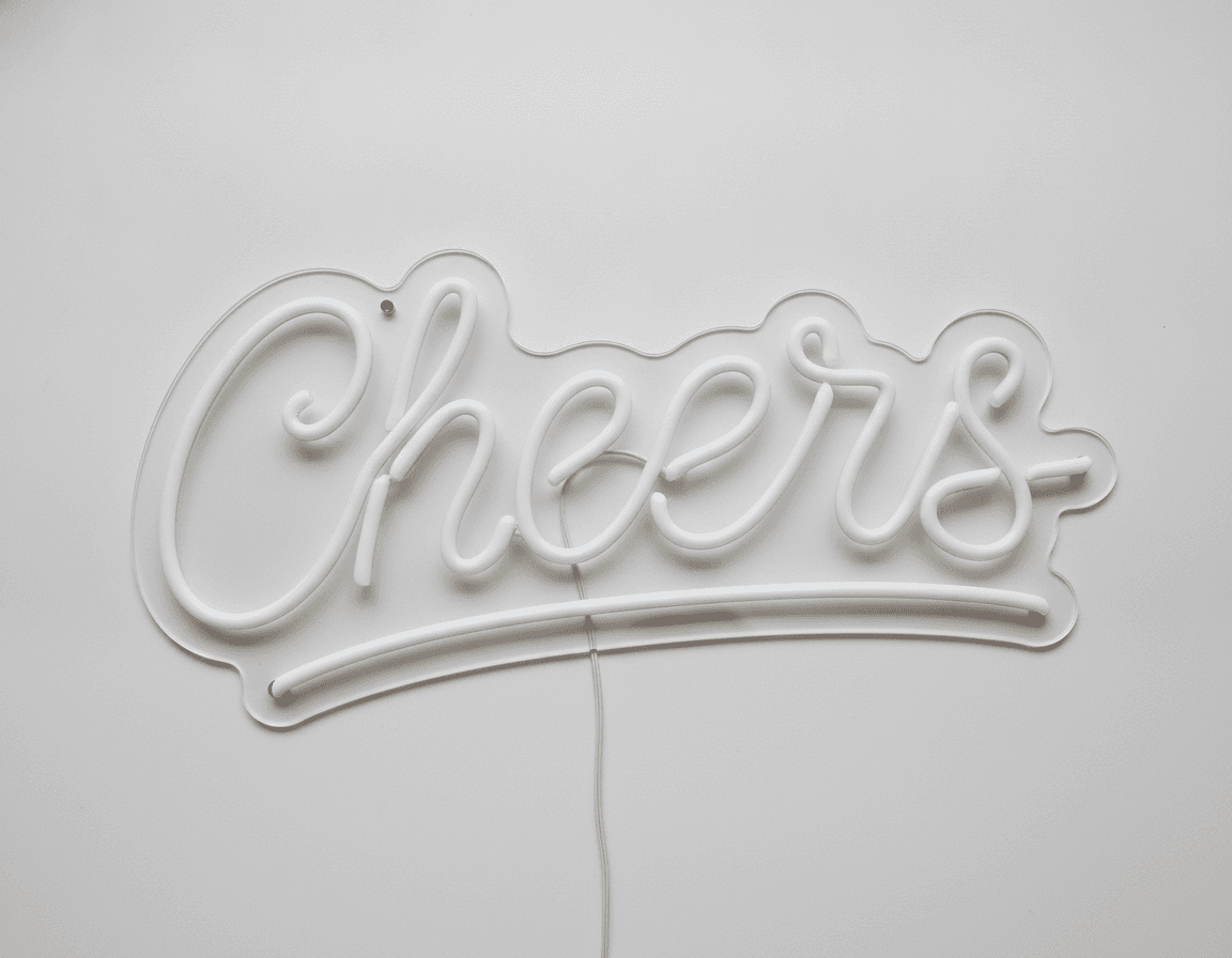 Cheers Neon Tabela, Bar, Mutfak ve Eğlence Alanı Duvar Süsü