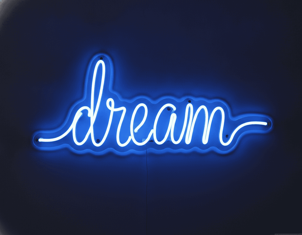 Dream Neon Tabela, Yatak Odası, Çocuk Odası ve Modern Duvar Süsü