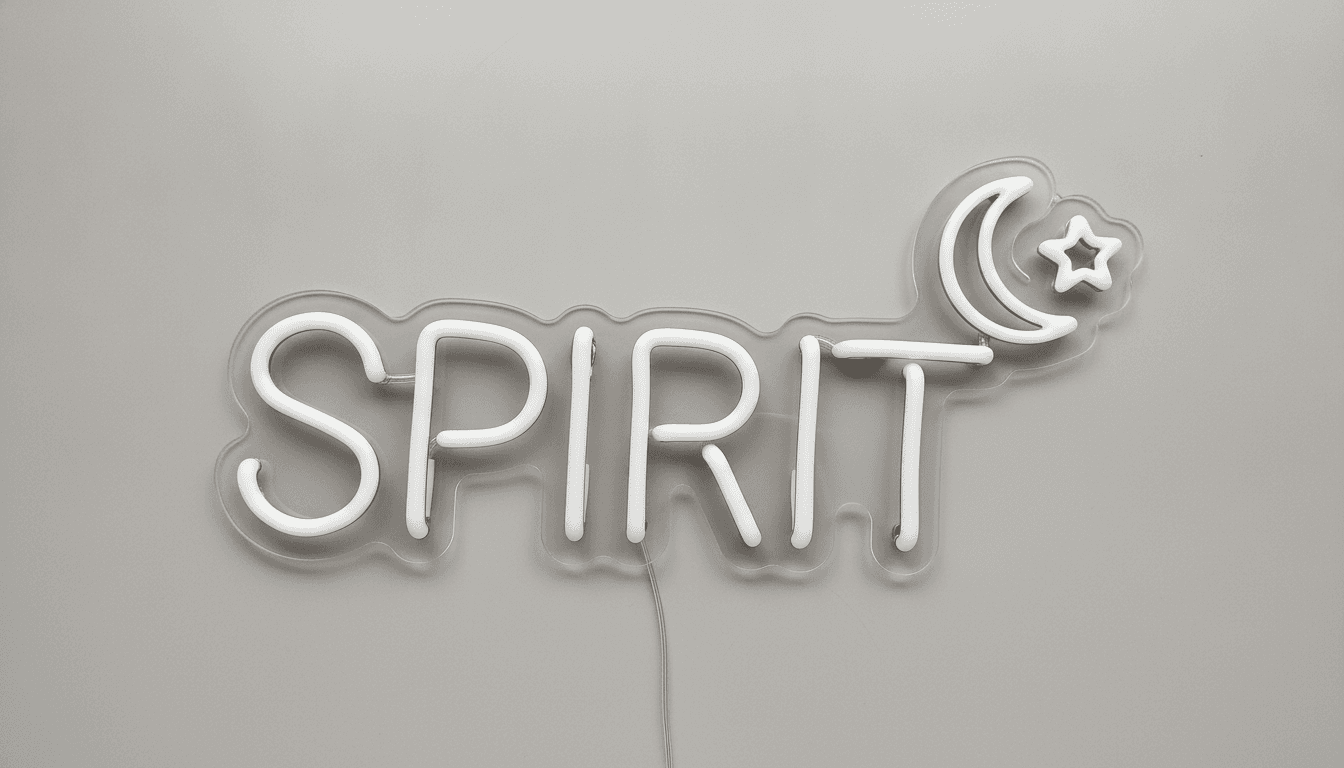 Spirit Neon Duvar Dekoru, Moon & Star Temalı Modern LED Işık