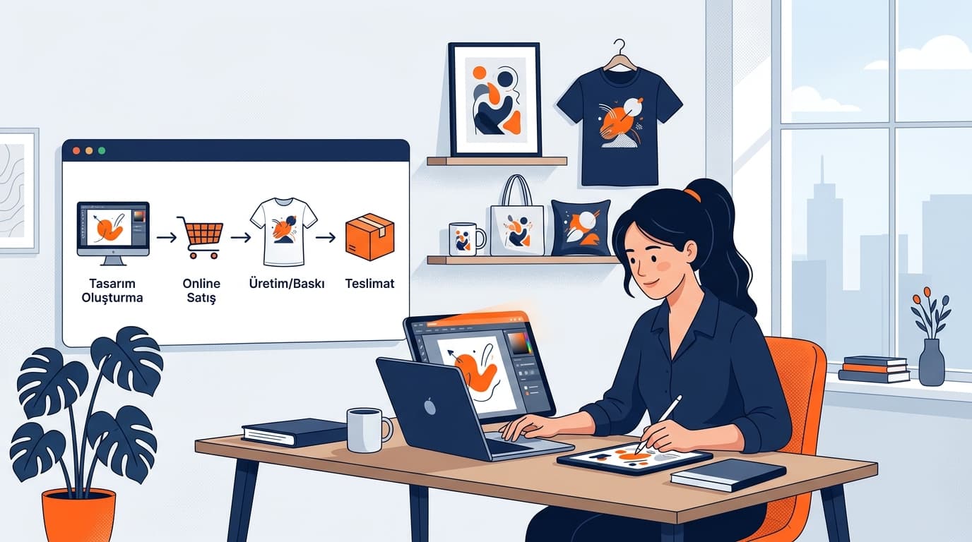 Print-on-Demand ile Pasif Gelir: Tasarımcılar İçin Tam Rehber