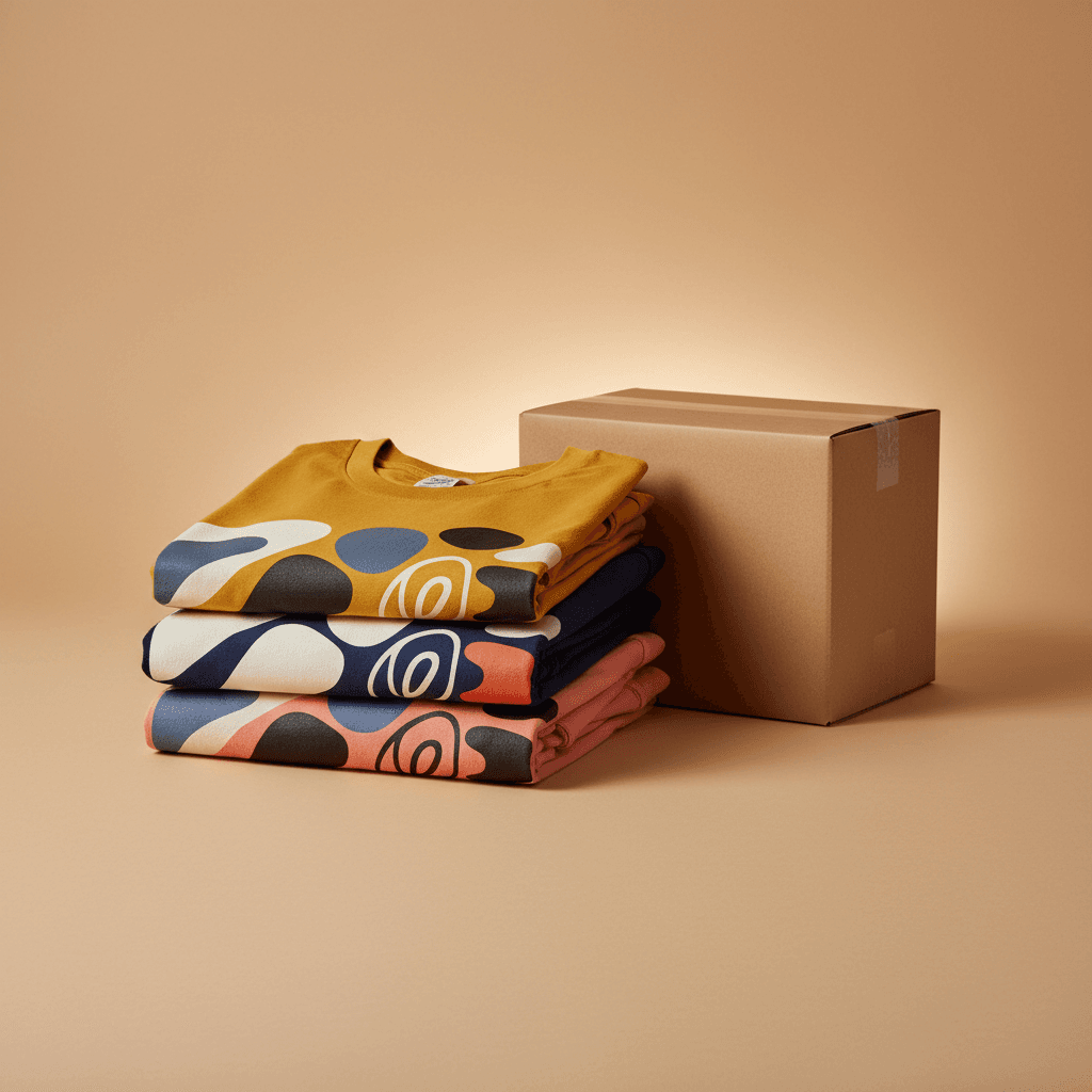 Amazon apparel - renkli baskili tisort yigini