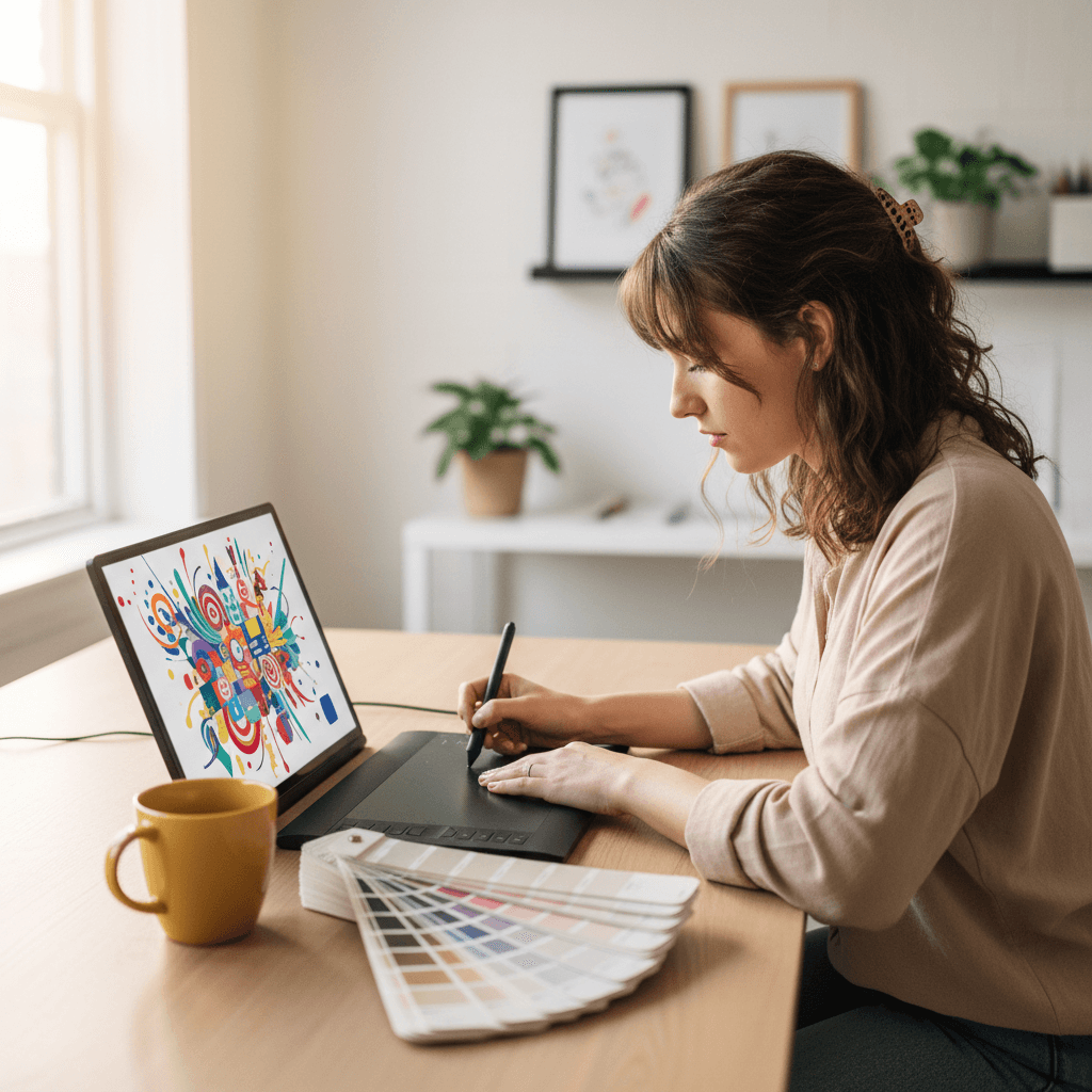 Adim 1 Tasarim - grafik tablet uzerinde cizim
